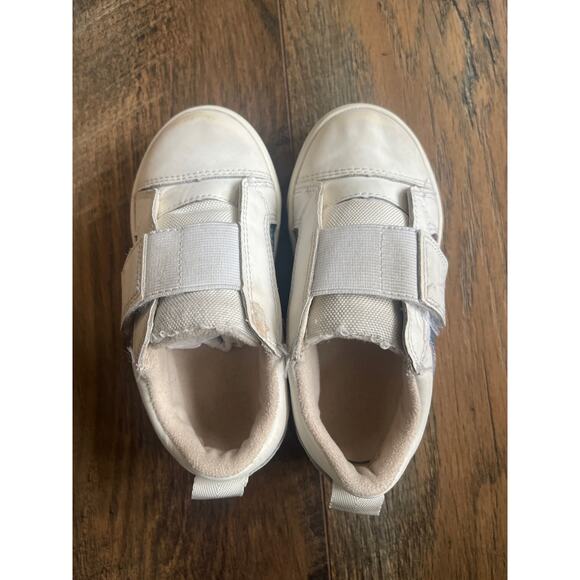 UGG T Rennon Low Toddler Sneakers in White Leather w/Rainbow Glitter (8T/EU25) - Picture 6 of 8